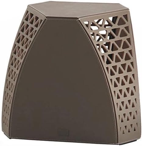 Small Ottoman Foot Rest Shoe Bench Shoe Changing Stool Hard Leather Small Side Table Sofa Corner Hollow Modern Simple Fashion Low Stool Shoe Storage Bench Footstool (Color : A, size : S48cm)