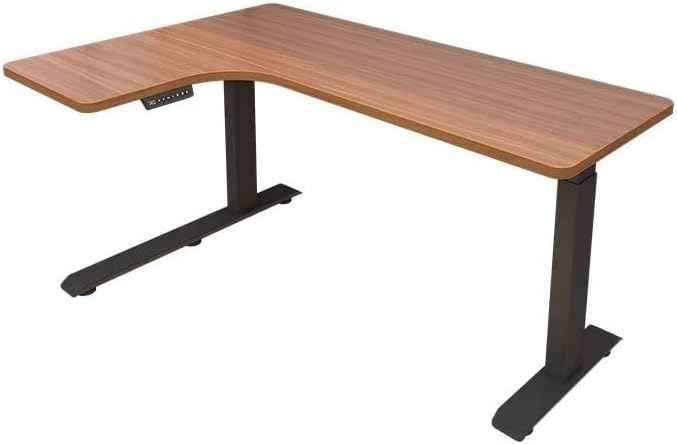 Desks Corner Electric Lift Table Solid Wood Home Office Desk Study L-Shaped Workbench Craft Table(140cm)