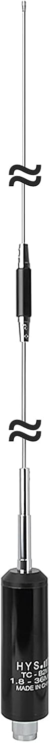 TC-B2M 1.8-36Mhz (160meter to 8meter) 50.7inch 120W Stainless Steel CB Mobile Base Antenna with PL259(UHF-Male) Connector for Yaesu Motorola Midland Icom Ham Mobile Radio Transceiver
