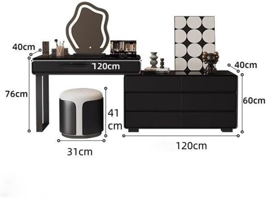 Vanity Desk Light Luxury Solid Wood Makeup Table Modern Corner Cabinet Meeting Dressing