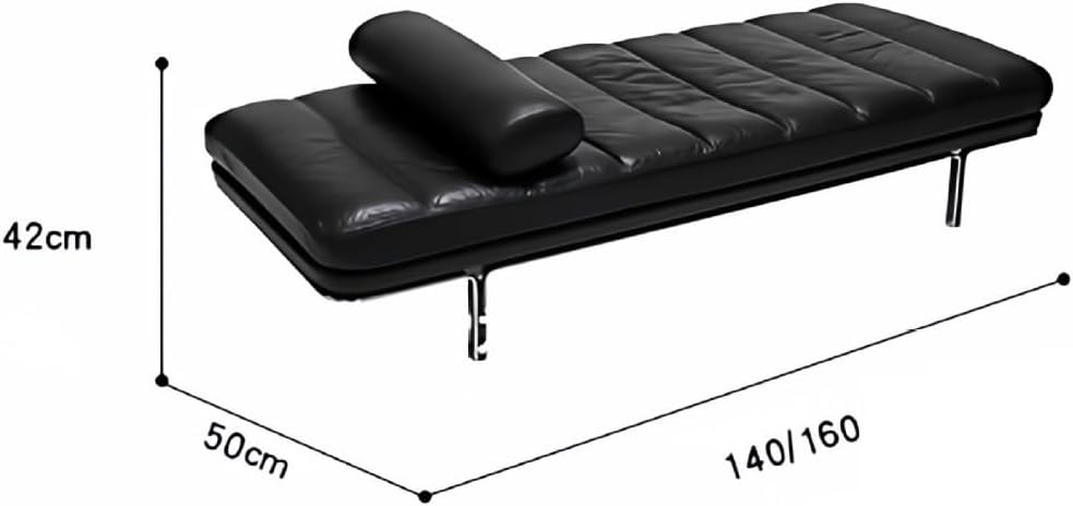 Modern Adjustable Sofa Bed Multiuse Living Room Study Convertible Bench Folding Seating Rest Stool Ottoman Couch Bench(140x50x42cm)