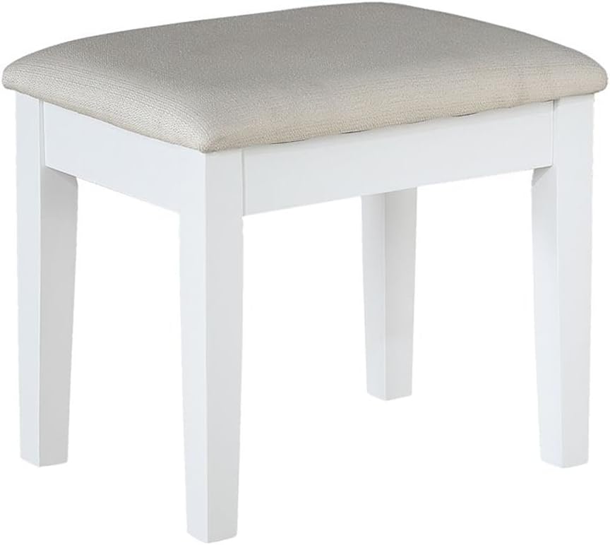 Furniture of America Galveston Solid Wood 3-Piece Vanity Set in White