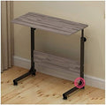 Extendable Rolling Mobility Table Over Bed,Overbed Table Wheels Bedside Desk C-Shaped Base Laptop Desk Home Office Mobile Lap Table, Mobile Laptop Computer Stand Bedside Table Port