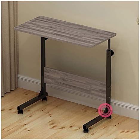 Extendable Rolling Mobility Table Over Bed,Overbed Table Wheels Bedside Desk C-Shaped Base Laptop Desk Home Office Mobile Lap Table, Mobile Laptop Computer Stand Bedside Table Port