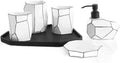 Vanity Bathroom Decor, Ceramics Bathroom Accessories Set Soap Dispenser/Toothbrush Holder/Tumbler/Soap Dish Creative Home Gift Housewarming Gift(6pcs)