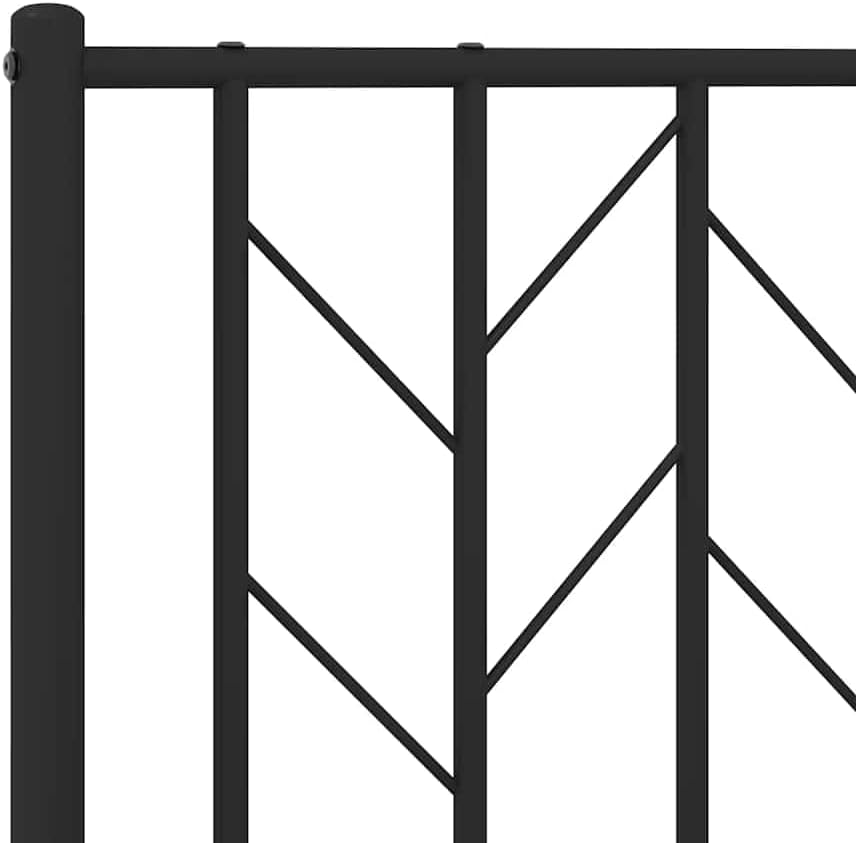 Metal Bed Frame Queen Size Black 76'x79.9' Steel Platform Bedframe with Footboard Underbed Storage Space Sturdy Durable for Bedroom Guest Room