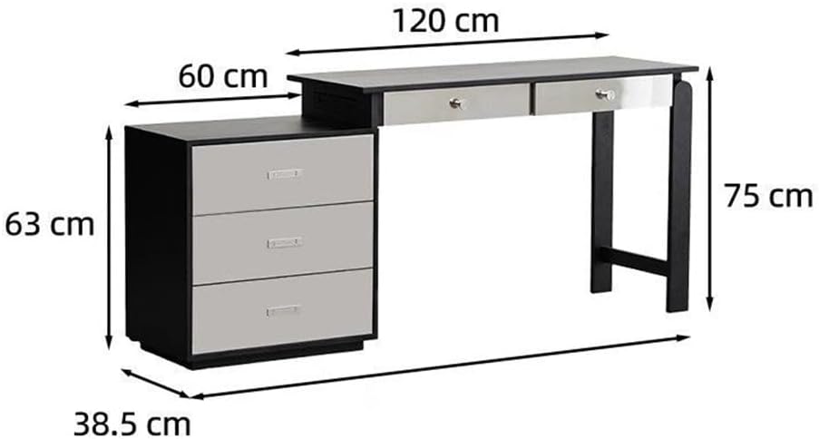 Makeup Dressing Table Solid Wood Vanity Table Expandable Luxury Bedroom Corner Makeup Desk with Stylish Storage Dressing Desk