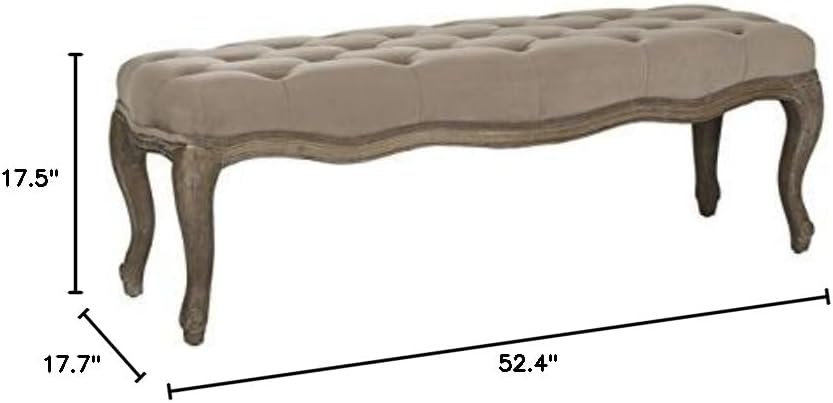 Safavieh Mercer Collection Randy Beige Linen Bench