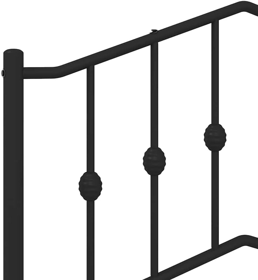 Black Steel Twin Bed Frame Rectangular Modern Design with Strong Metal Slats for Solid Support and Sleek Minimalist Vibe, 39.4 in x 78.7 in Dimensions, Powder-Coated Durable
