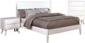 HOMES: Inside + Out Debonaze Mid-Century Modern E. King 3-Piece Bedroom Set, Eastern, White