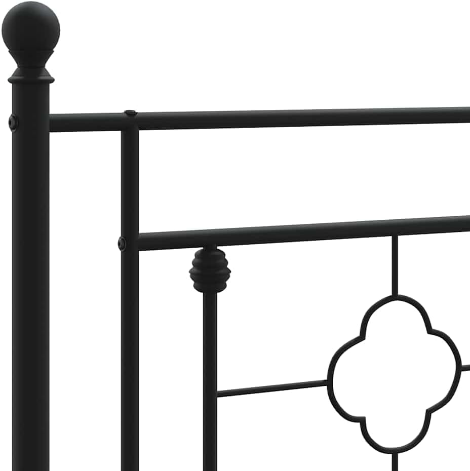 Metal Queen Bed Frame with Footboard Black 59.1'x78.7' Sturdy Steel Platform Bedframe with Underbed Storage Space for Bedroom Furniture