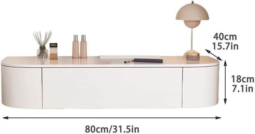 Wall Mounted Floating Vanity Table with Drawer Minimalist Makeup Desk Modern Corner Floating Dresser for Room Small Spaces Decor