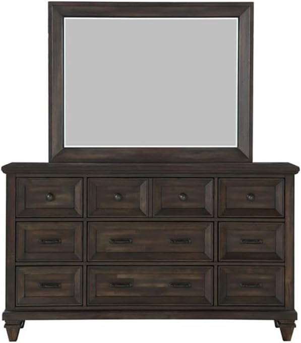 New Classic Sevilla 4-Piece Wood King Bedroom Set with Nightstand in Walnut