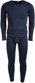 6 Pack of 2pc Thermal Sets for Men, Base Layer Long Johns Underwear, Top & Bottom, Cotton, Solid Colors
