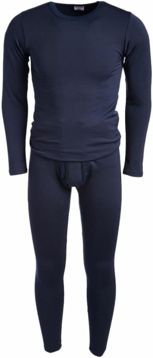 6 Pack of 2pc Thermal Sets for Men, Base Layer Long Johns Underwear, Top & Bottom, Cotton, Solid Colors