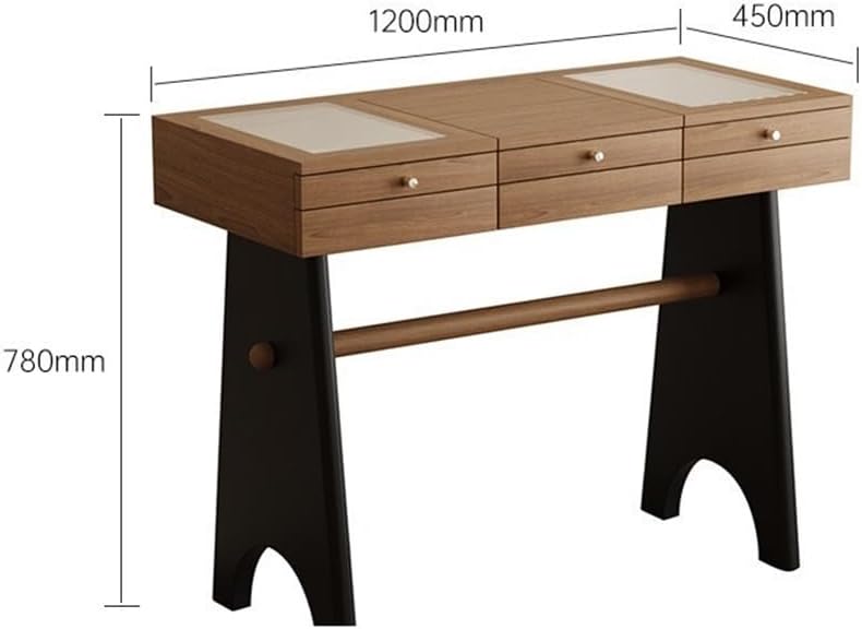 Vanity Table Vintage French Style Solid Wood Makeup Vanity with Ample Storage Cabinet for Your Beauty Essentials
