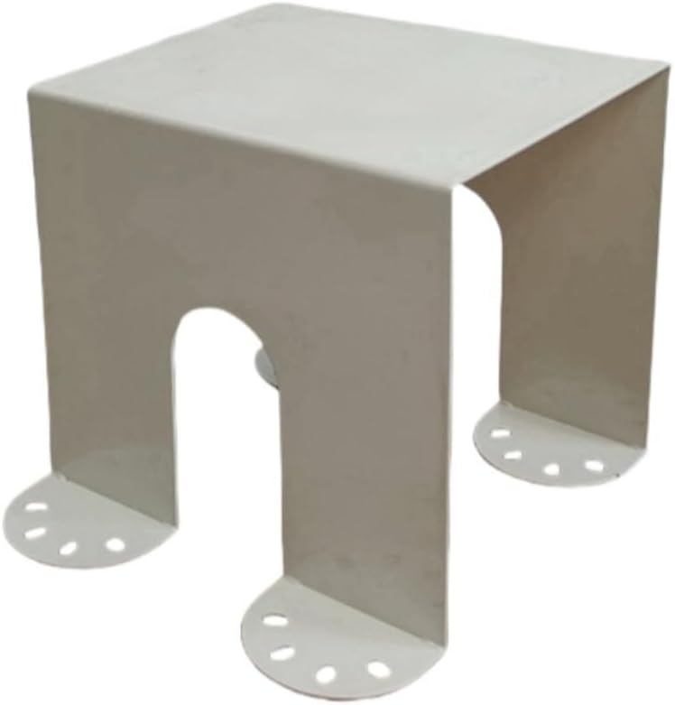 Cold-Rolled Plate Side Table, Modern Shoe Changing Bench, Square Coffee Table, Multifunctional Corner Table for Bedroom, Living Room, Entryway(White)