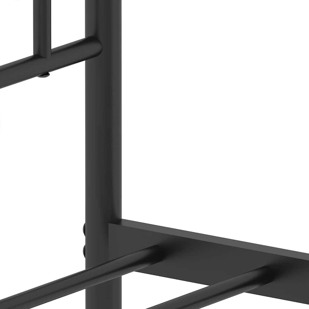 Metal Bed Frame with Headboard Black King Size 76'x79.9' Steel Platform Bed Frame Underbed Storage Space Sturdy Metal Slats for Bedroom Furniture