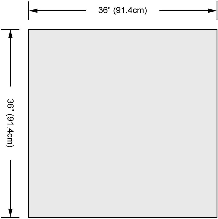 Dulles Glass 36 inch Square Glass Table Top - Tempered - 1/4' Thick Glass Surface, Safe Flat Polished, Eased Corners, Multipurpose for Dining Table, Patio, Coffee and End Table