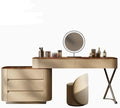 Makeup Vanity Dressing Table with Side Cabinet Corner Dressing Table Bedroom Dressing Table Desk Office Desk Wooden Vanity