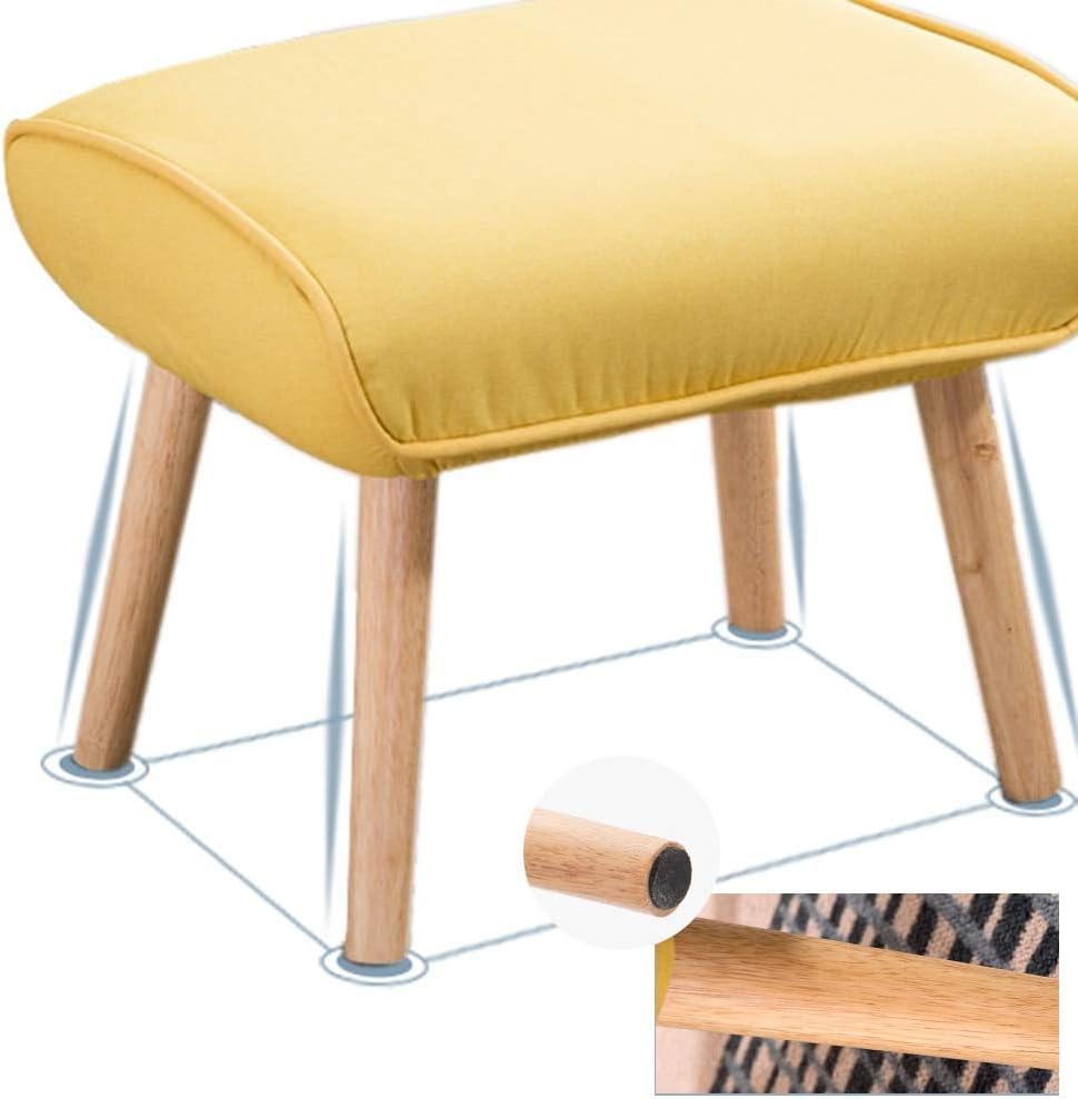 BTZHY Vanity Chair,Foot Stool Ottoman Fabric Stool Small Footstool Step Stool Change Shoes Foot Rest Solid Wood Home Decorative Living Room Balcony, 5 Colors