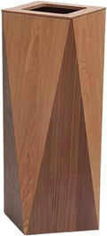 Wooden Trash Can with Diamond Design High Grade Household Waste Basket for Living Room Office and Bathroom Smart and Stylish Garbage Bin for Home or Work (Mixed Colors)