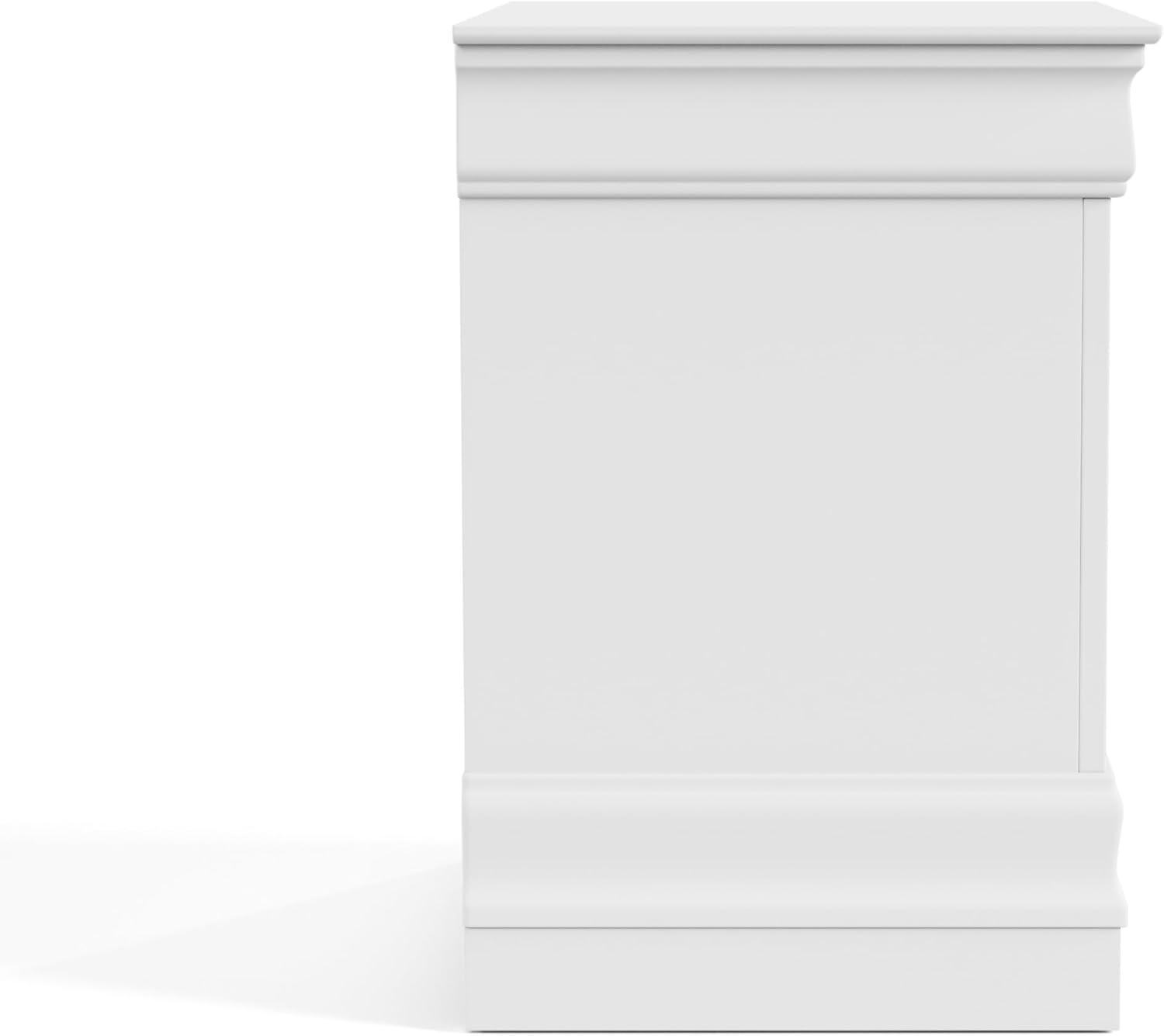 Furniture of America Arabella Traditional Solid Wood 3 Piece Bedroom Set, King Bed Frame and Nightstands Set of 2, Chic Sleigh Design Bedframe with Headboard and Footboard, Box Spring Needed, White