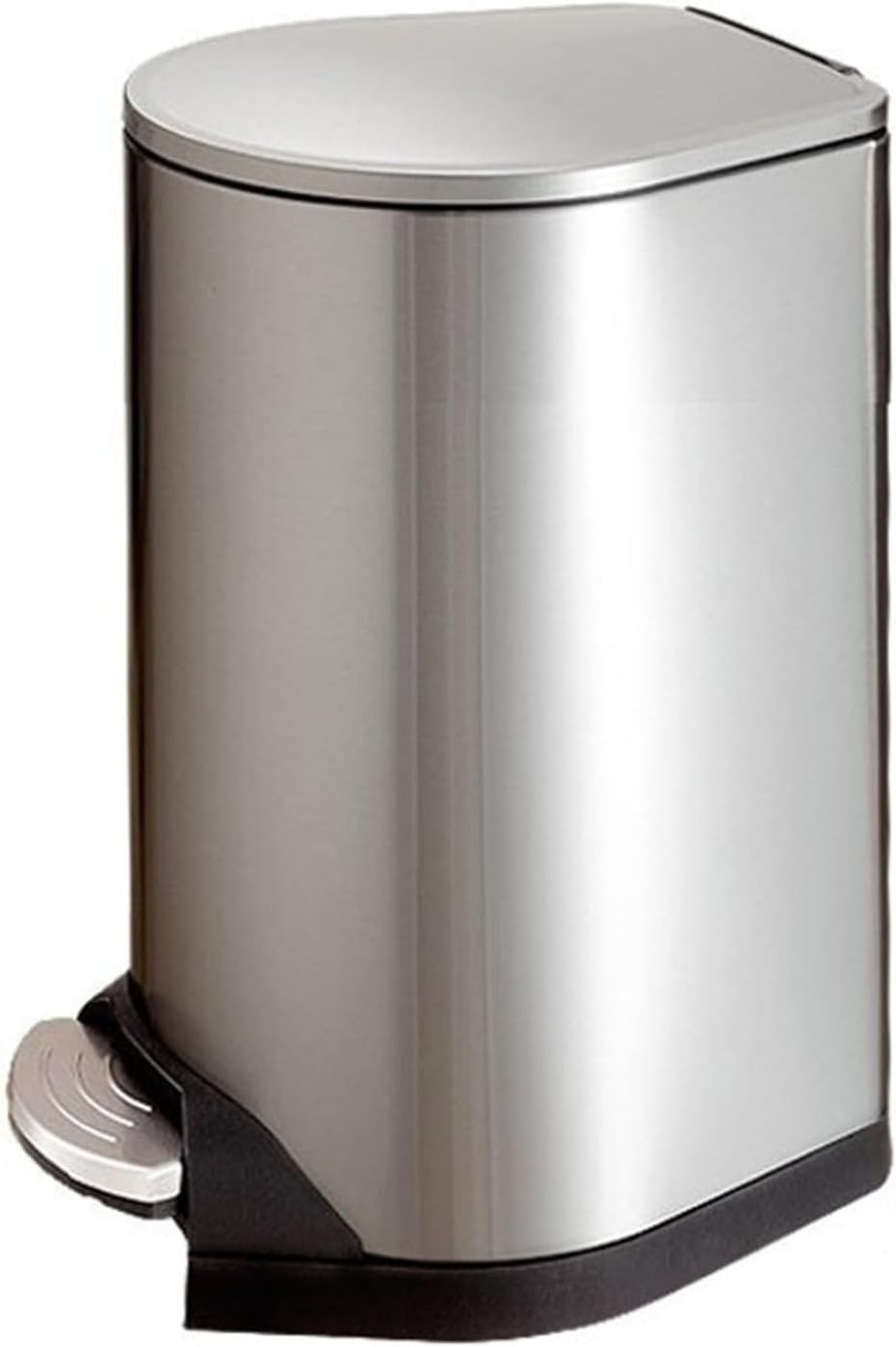 Stainless Steel Hands Free Trash Can with Soft Close Lid for Home Office Bathroom 7L
