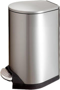Stainless Steel Hands Free Trash Can with Soft Close Lid for Home Office Bathroom 7L