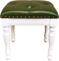 Vanity Stool, Vintage Makeup Stool Footstool Benches Vanity Home Vanity Stool Bedroom Vanity Bench Porch Shoe Changing Stool Piano Stool Small Dining Stool ( Color : Green , Size : 40x30x45cm )
