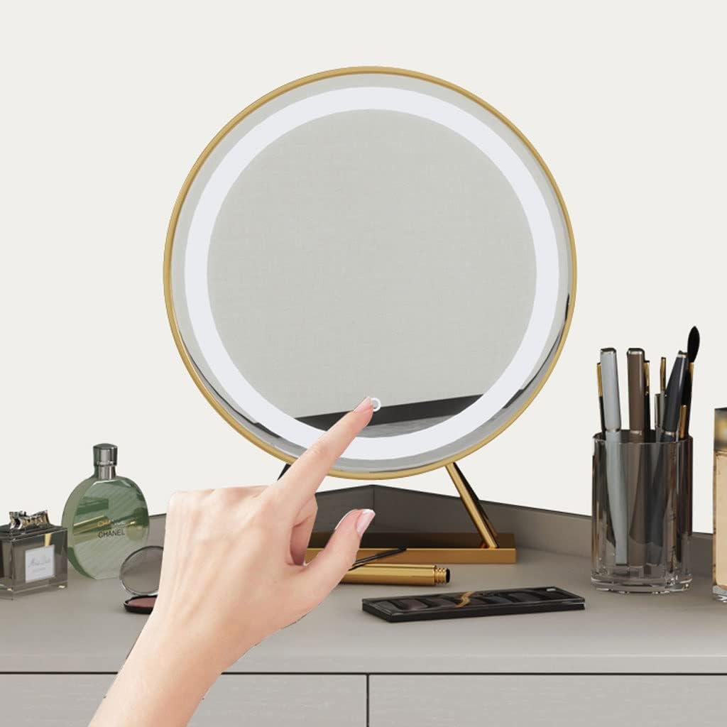 Vanity Benches Home Bedroom Small Unit Vanity Desk Right Angle Dresser Corner Dresser with Stool, LED Mirror, Multiple Drawers (Color : White)