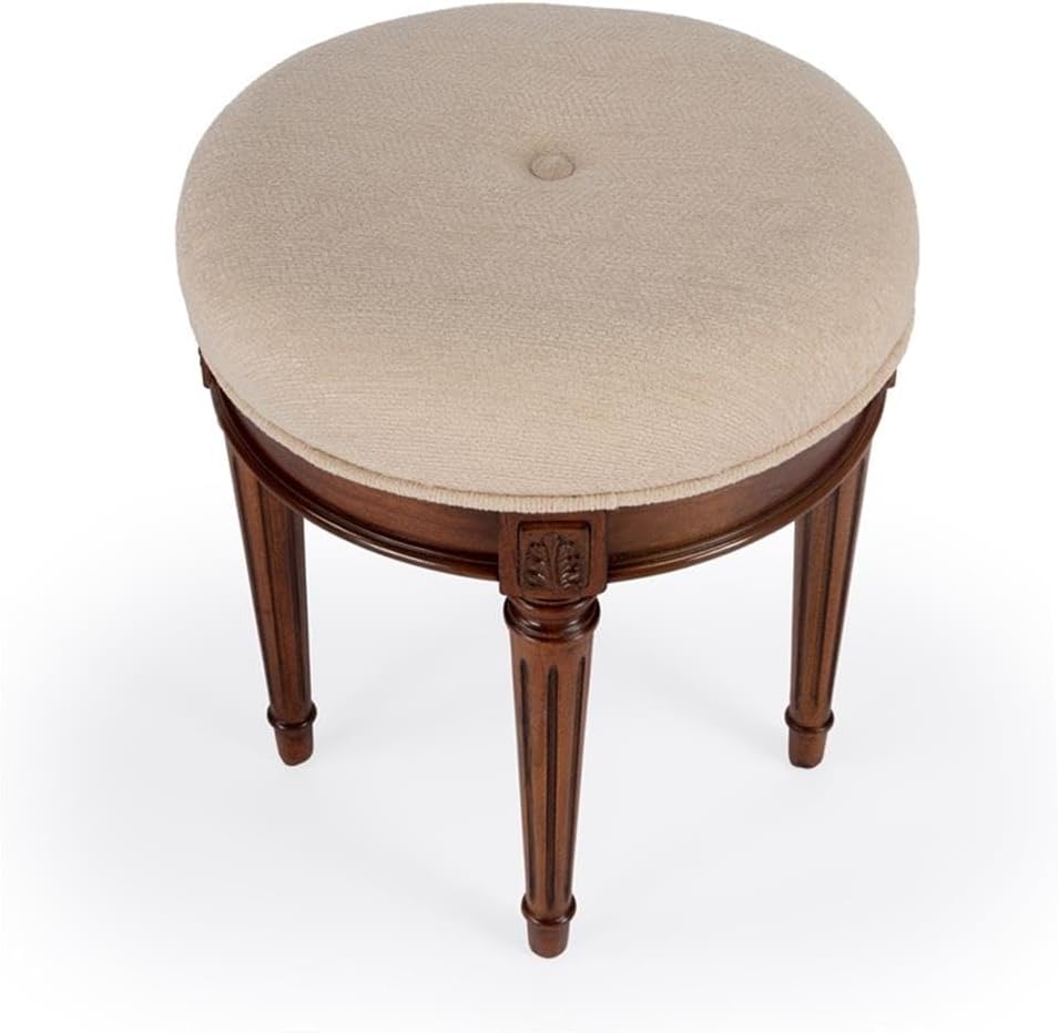 Butler Bernadette Olive Ash Burl Vanity Stool