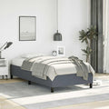 Twin XL Velvet Bed Frame Dark Grey with Plywood and Engineered Wood Construction, Modern Upholstered Platform Bed for Bedroom, Space Efficient Design with Adjustable Options