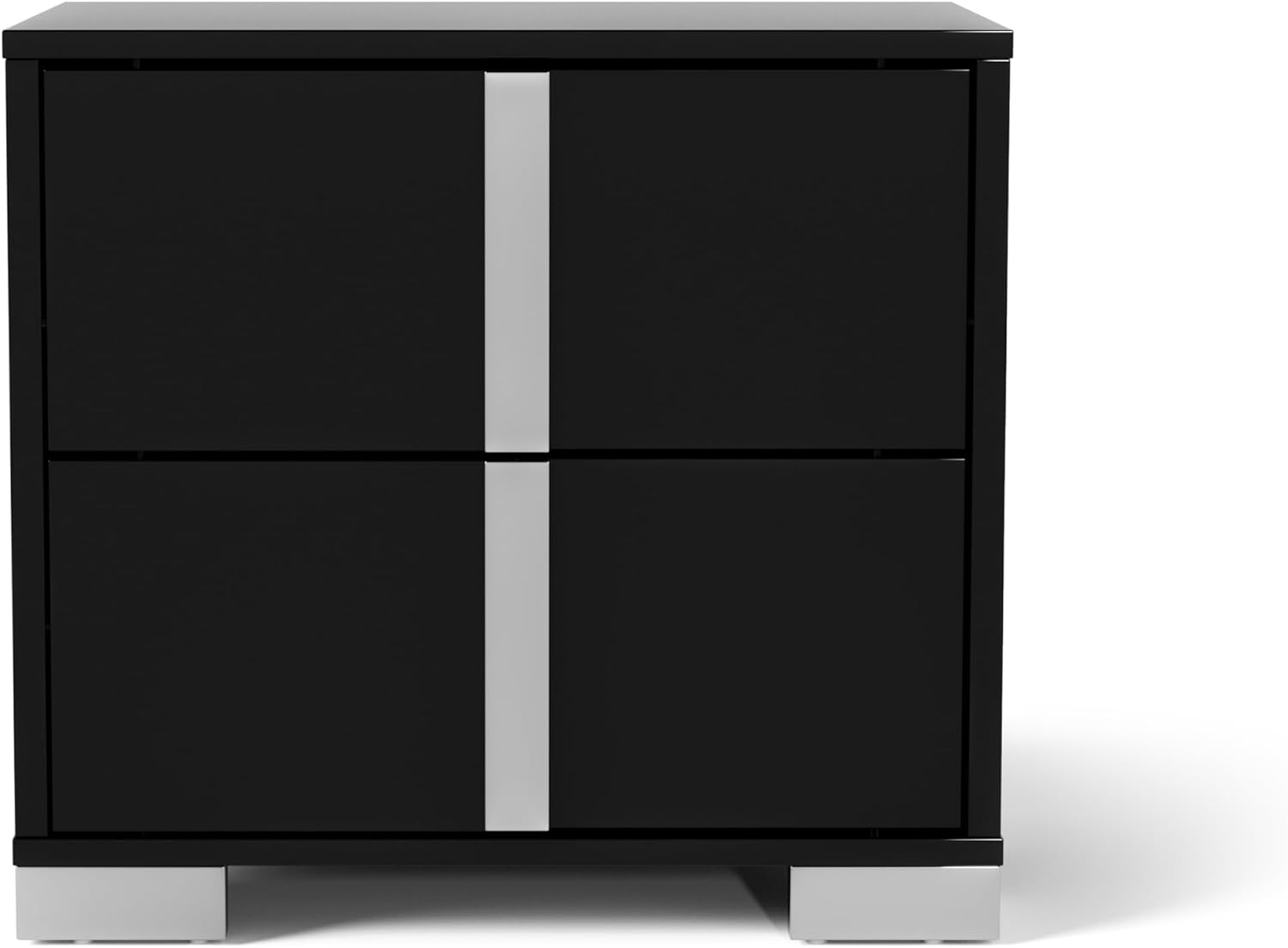 Furniture of America Alistair Modern Wood 6-Piece Bedroom Collection with Bed Frame, Chest, 2-Drawer Nightstands and 6-Drawer Dresser with Mirror, Box Spring Required, Black, Queen