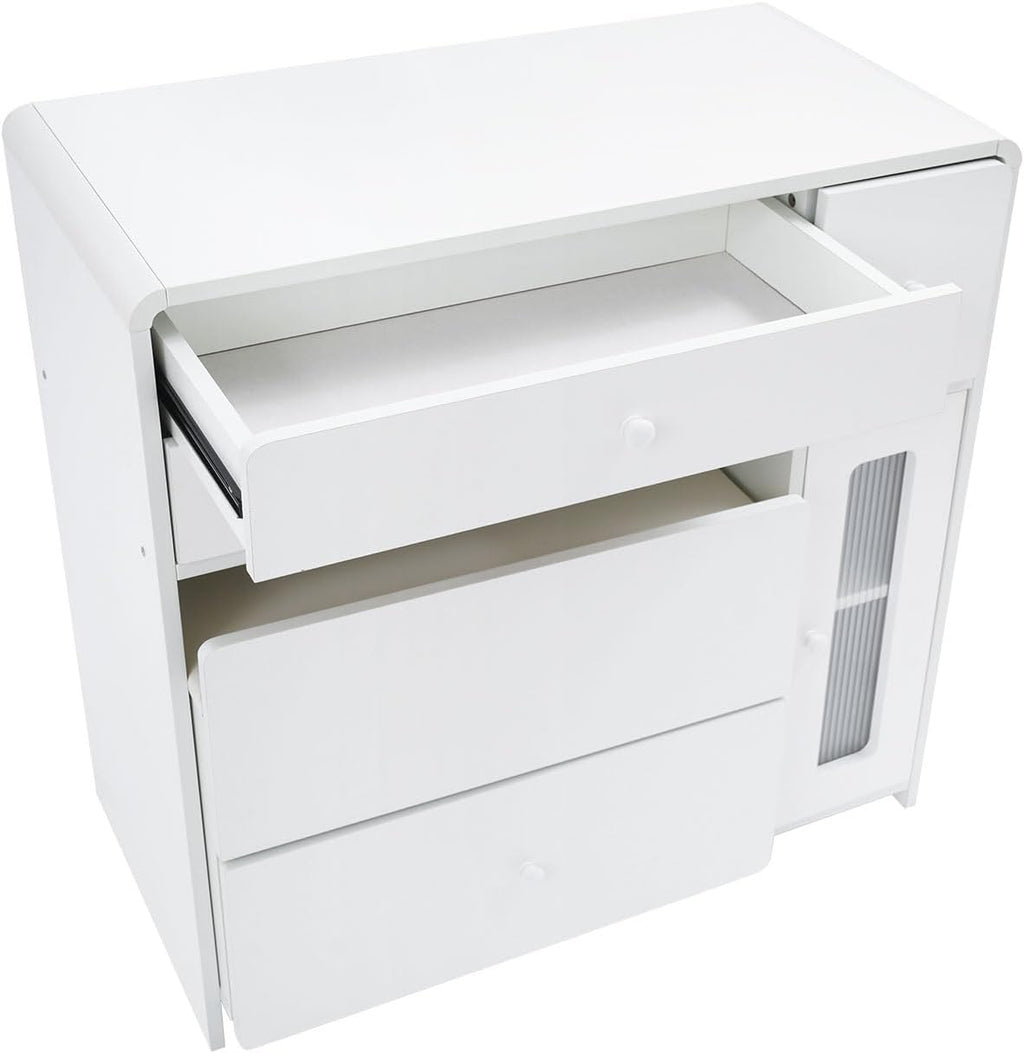 Makeup Vanity Desk, Corner Makeup Table, Makeup Vanity Table for Compact Space Homes, Apartments & Dormitories (31.5 x 15.7 x 30.7)