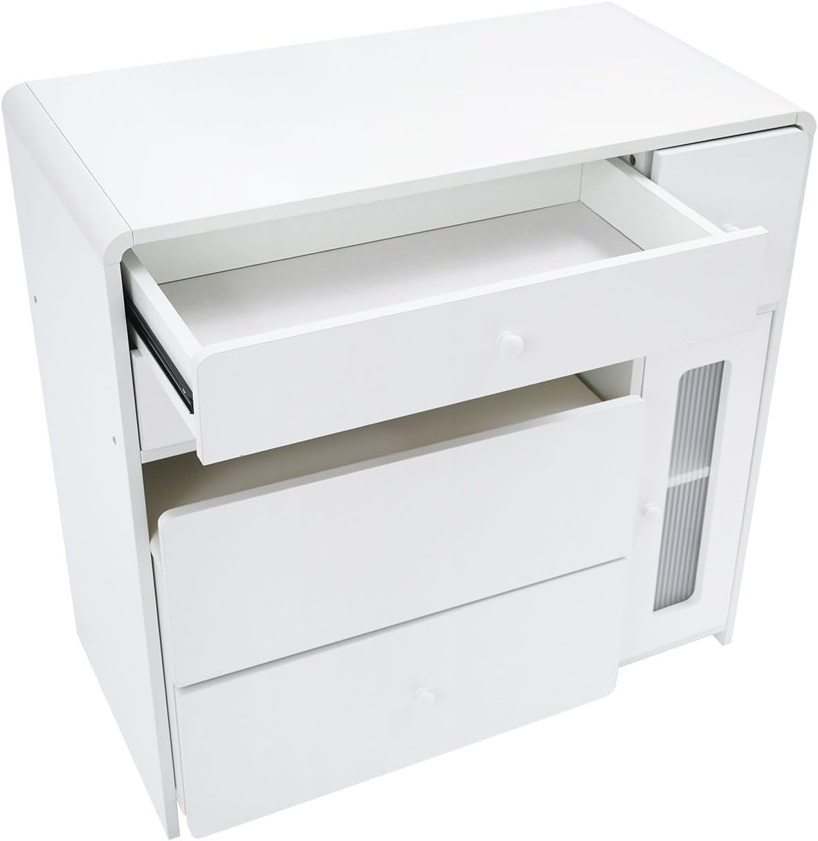 Makeup Vanity Desk, Corner Makeup Table, Makeup Vanity Table for Compact Space Homes, Apartments & Dormitories (31.5 x 15.7 x 30.7)