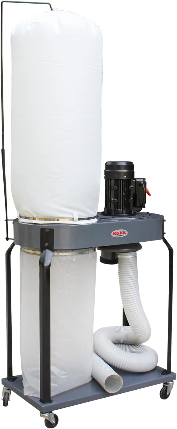 KAKA INDUSTRIAL Dust Collector for Woodworking, 1350W Motor, 5650 CFM Airflow, 30μm Filtration, Mobile Base with Wheels, 115V/230V,DC-900 for Workshop and Sawmill