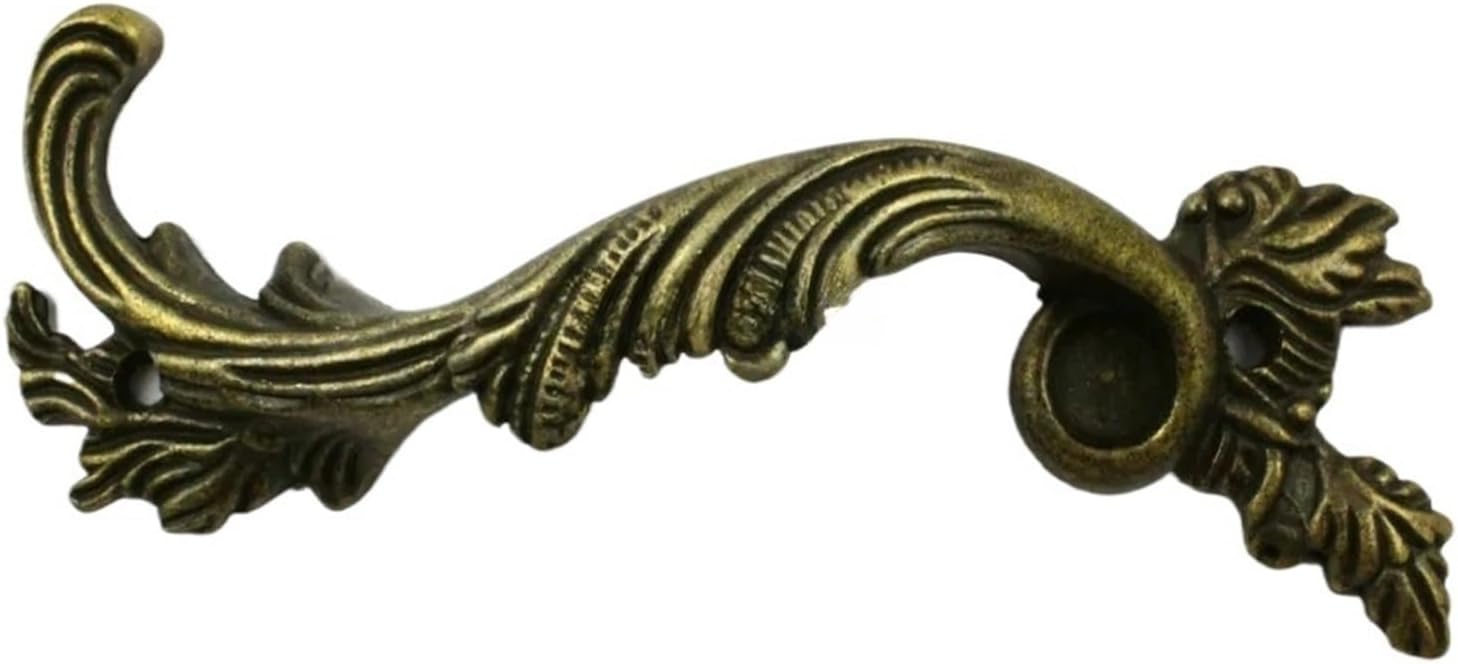 Wen ST 20 Pieces Antique Brass Furniture Handle Cabinet Knob Jewelry Box Handle Knob Drawer Pull / 128mm