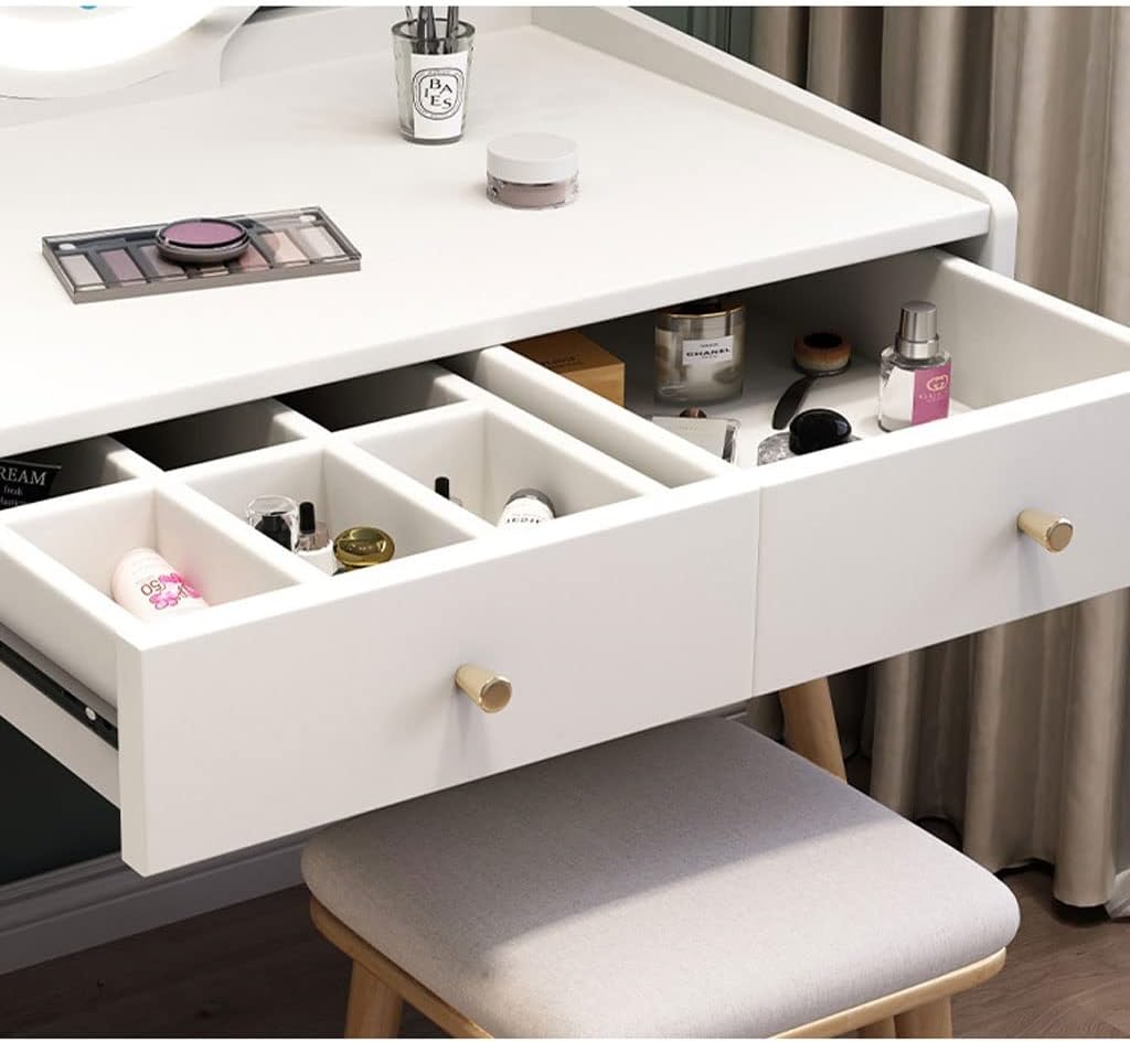 Vanity Benches Vanity Table Set Ladies Fashion Makeup Table Dresser Storage Cabinet Bedroom Modern Dresser Dresser with Drawers (Color : D)