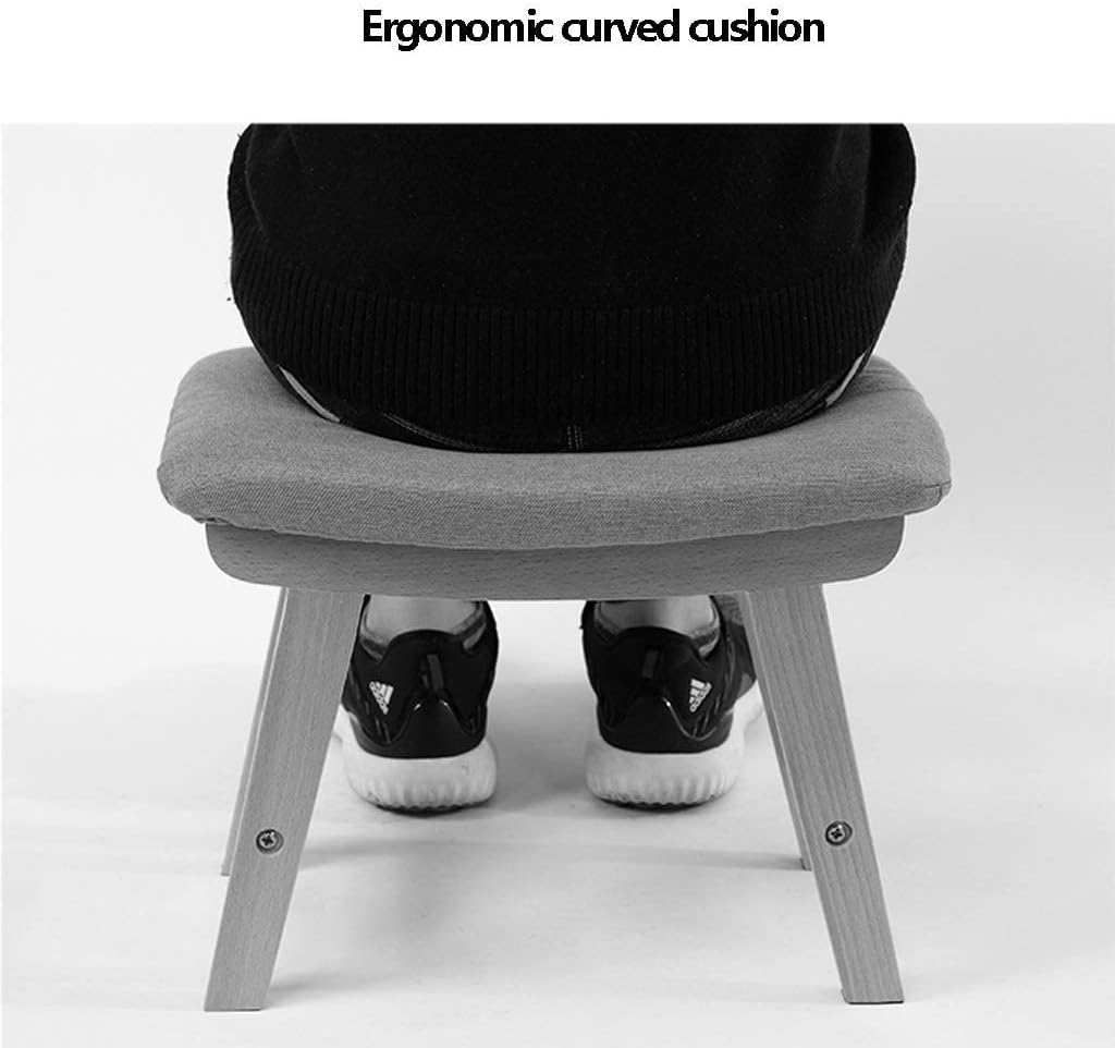 BTZHY Vanity Chair,Change Shoes Footstool Small Bench Low Stools Pouffe Ottoman Upholstered Makeup Stool Wooden Strong and Durable for Indoor and Outdoor with 4 Legs
