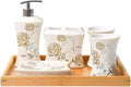 Vanity Bathroom Decor, Bathroom Accessory Set Bathroom Set Soap Dispenser Toothbrush Holder Soap Dish Housewarming Gift(6-Piece)