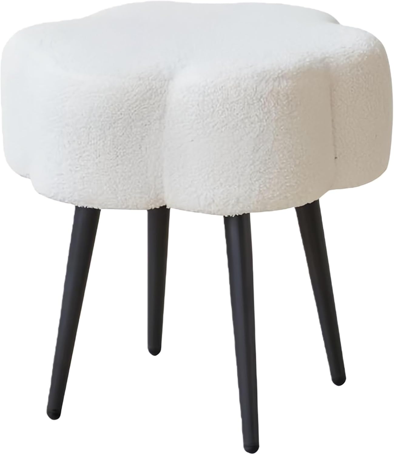 Vanity Stool, Padded Makeup Stool, Features Solid Metal Legs, Ideal for Dressing Corners, Modern Footstool, Easy Assembly(Style 1)