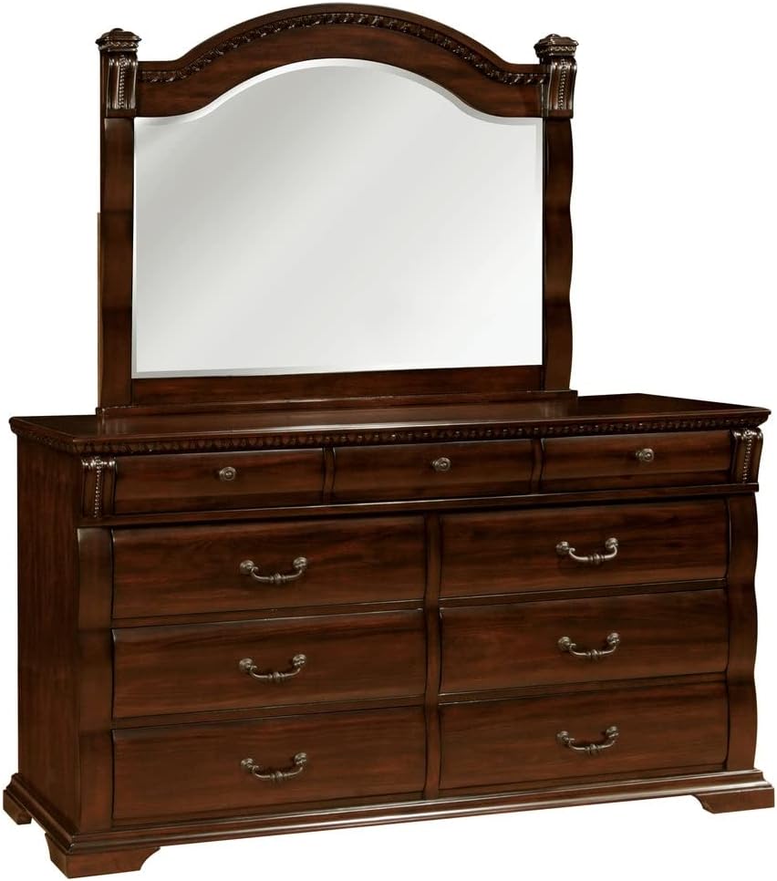 Furniture of America Tay Traditional Cherry 4-Piece Bedroom Set Eastern King