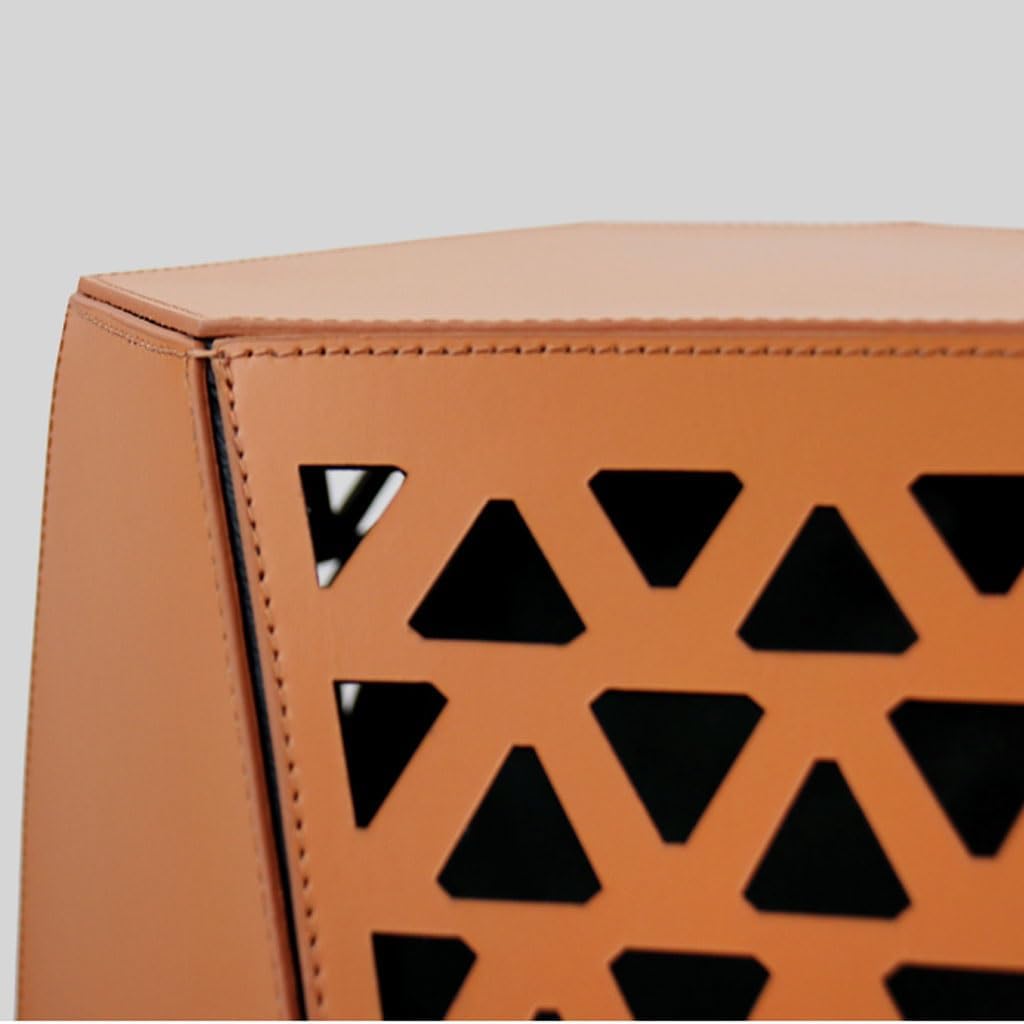 Small Ottoman Foot Rest Shoe Bench Shoe Changing Stool Hard Leather Small Side Table Sofa Corner Hollow Modern Simple Fashion Low Stool Shoe Storage Bench Footstool (Color : B, size : S48cm)