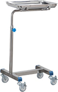 Mayo Instrument Stand with Mobile Caster Base, Adjustable Height 31.5'-43.3', for Clinic, Beauty, Salon, Medical, Dental, Tattoo(45x35x(80-110) cm)