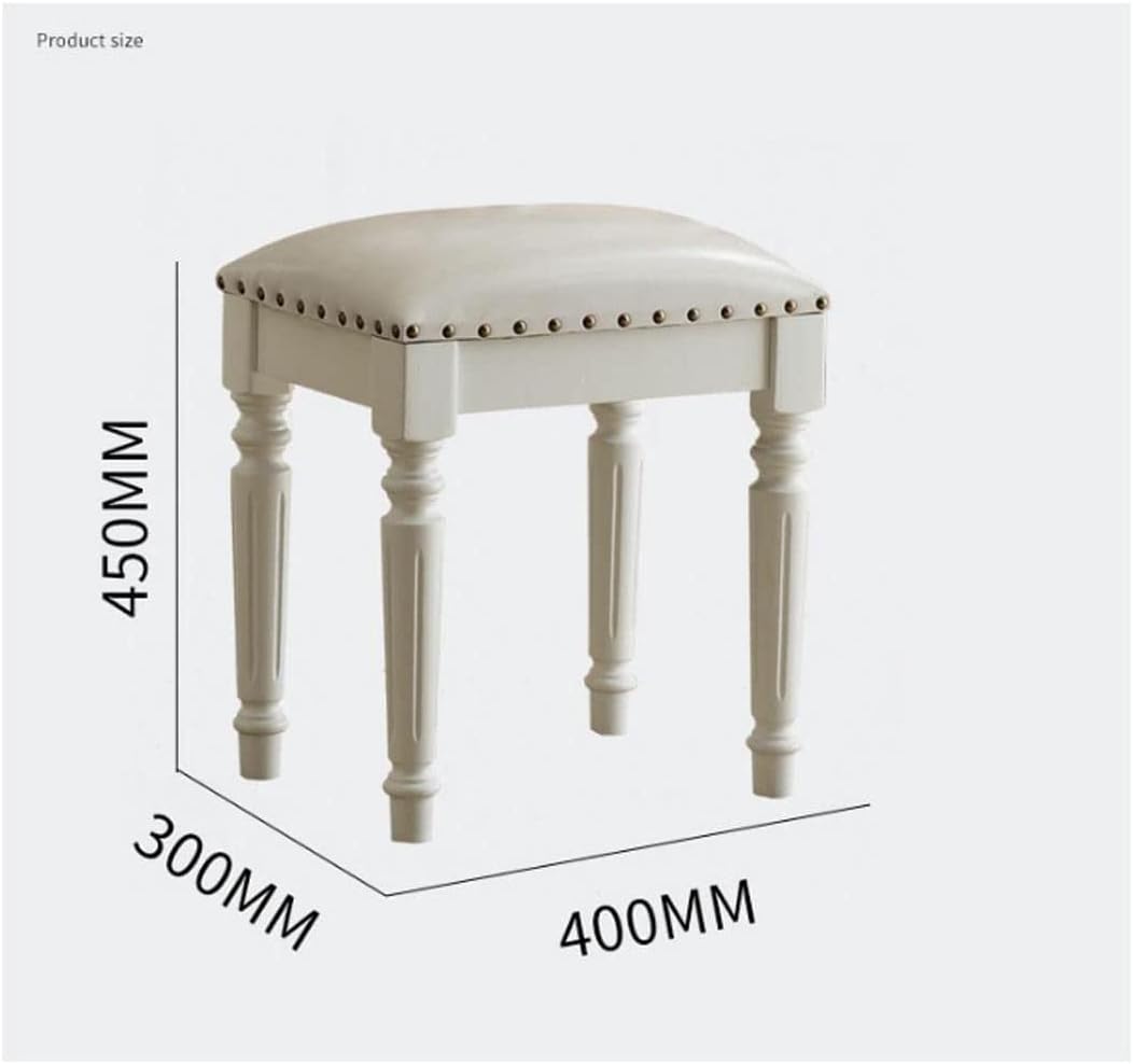 BTZHY Vanity Chair,Leather Vanity Benches Footstools, Piano Stool, Makeup Seat, Garden Stools, Dressing Stools, Living Room and Bedroom Desk Stools