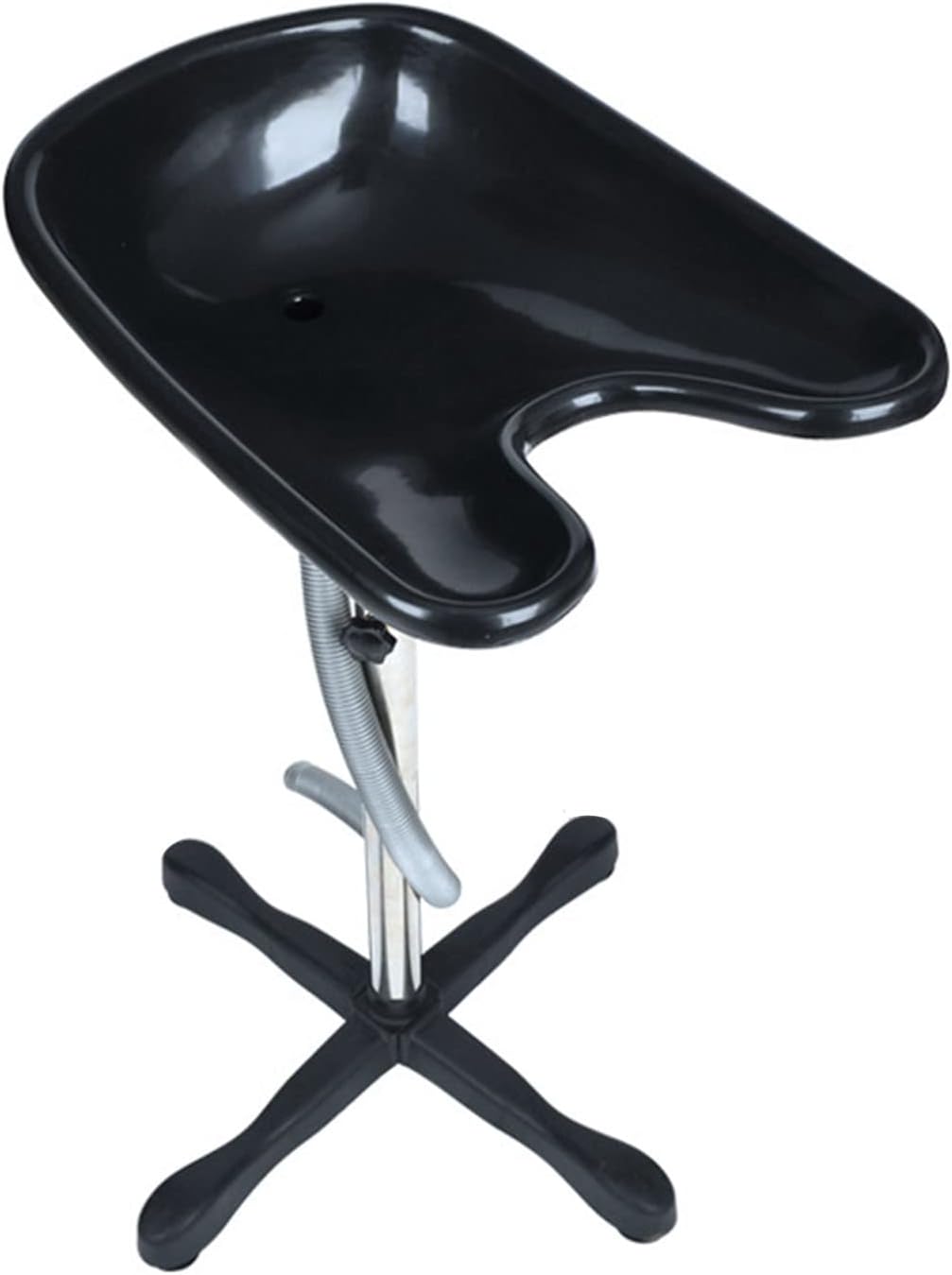 Height-Adjustable Portable Salon Basin Shampoo Sink, Portable Floor-Standing Mobile Barbershop Shampoo Basin Comfortable Shampoo Bowl, Hair Washing Tray with Drain Hose, for Elderly/Disabled