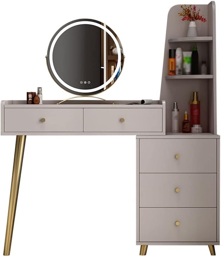 Vanity Benches Dresser Table Set Bedroom Modern Minimalist Storage Cabinet All-in-one Dressing Table Multifunctional Vanity Table (Color : B)