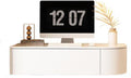 Floating Vanity Makeup Table, Modern White Suspended Desk with Drawers, Wall Mounted Corner Dressing Desk, Wood Hanging Nightstand for Bedroom(White Left,80cm/31.4in)