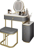 Vanity Benches Vanity Table Set Slate Bedside Table Integrated Dressing Table Bedroom Modern Small Dressing Table Dresser with Drawers (Color : A)